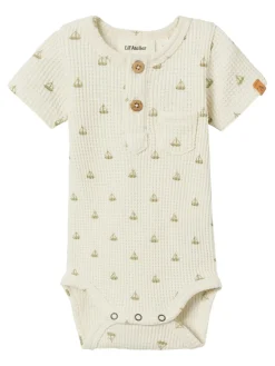 LIL&qout; ATELIER Babypakjes & Rompers^Baby romper korte mouw grijs