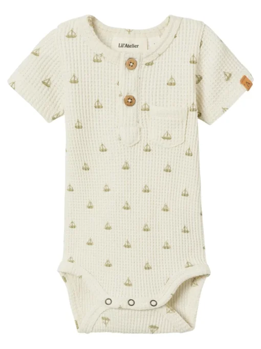 LIL&qout; ATELIER Babypakjes & Rompers^Baby romper korte mouw grijs