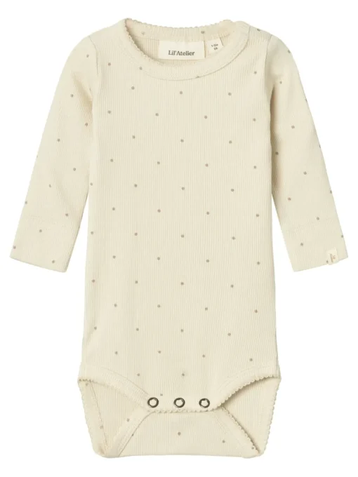 LIL&qout; ATELIER Babypakjes & Rompers^Baby romper lange mouw bruin