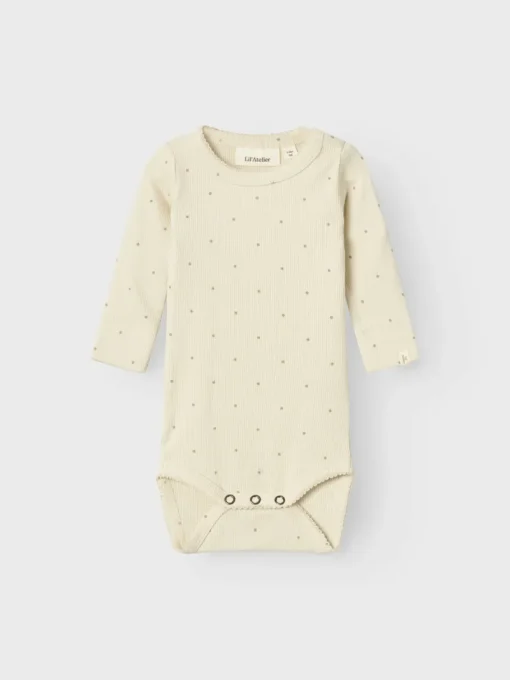 LIL&qout; ATELIER Babypakjes & Rompers^Baby romper lange mouw bruin
