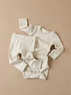 LIL&qout; ATELIER Babypakjes & Rompers^Baby romper lange mouw bruin
