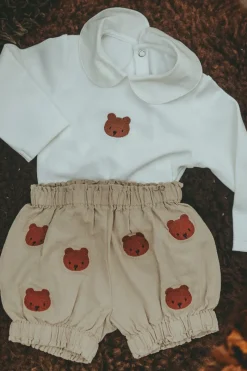 Donsje Amsterdam Babypakjes & Rompers^Baby romper lange mouw ecru