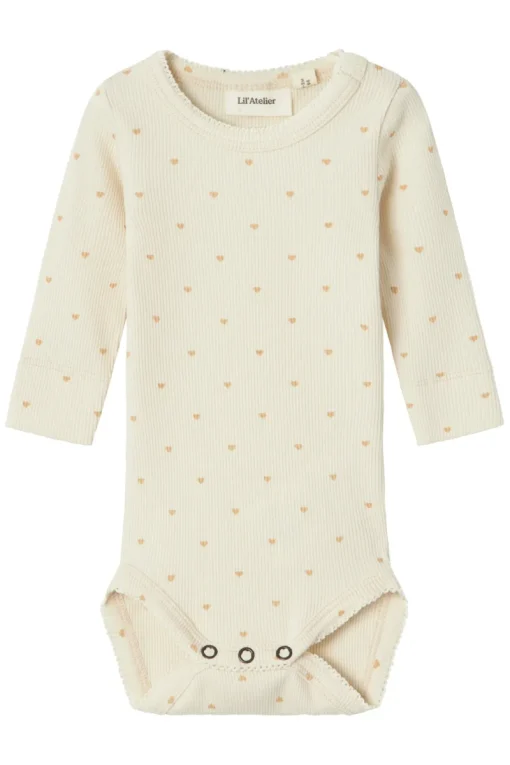 LIL&qout; ATELIER Babypakjes & Rompers^Baby romper lange mouw grijs