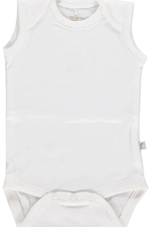Feetje Babypakjes & Rompers^Baby romper mouwloos ecru