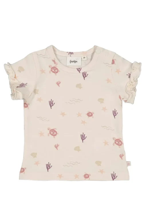 Feetje T-shirts^Baby t-shirt korte mouw ecru