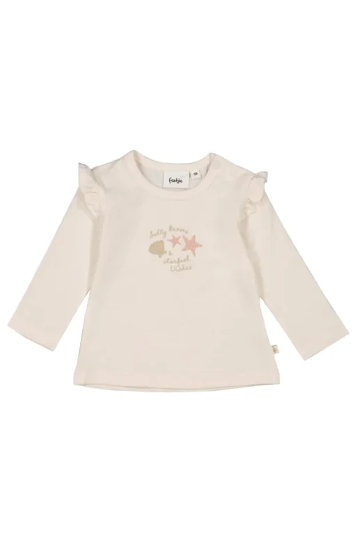 Feetje T-shirts^Baby t-shirt lange mouw ecru