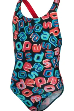 Speedo Sport Style^Bad/beach meisjes badpak sport zwart