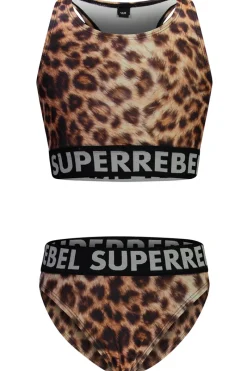 Superrebel Sport Style^Bad/beach meisjes bikini bruin
