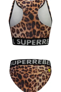 Superrebel Sport Style^Bad/beach meisjes bikini bruin
