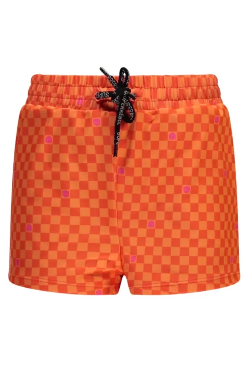 Superrebel Sport Style^Bad/beach meisjes short oranje