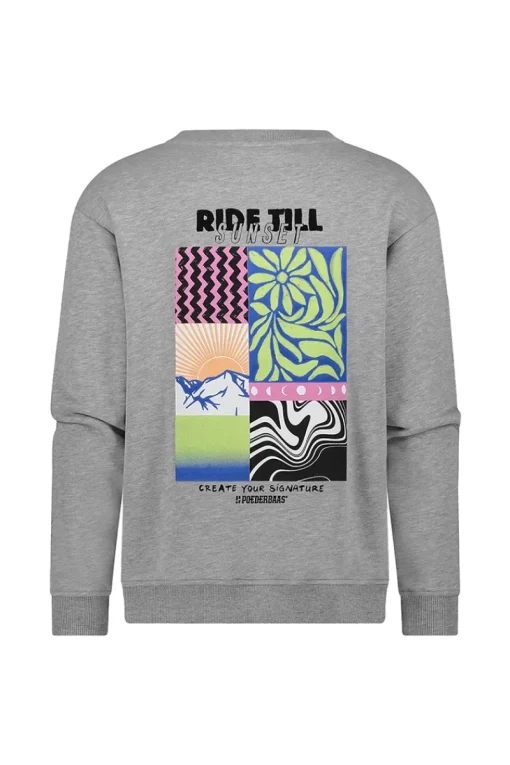 Poederbaas Outlet|Sport Style^Casual heren sweater grijs