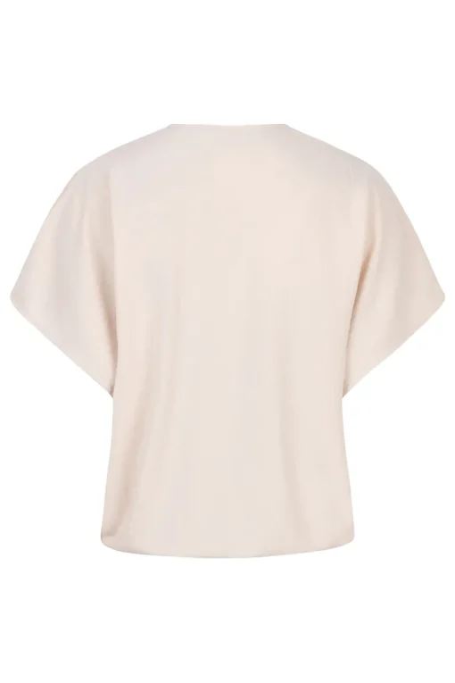Esqualo Jeans & Casuals|Blouses^Dames blouse korte mouw bruin