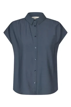 Modström Jeans & Casuals|Blouses^Dames blouse korte mouw blauw
