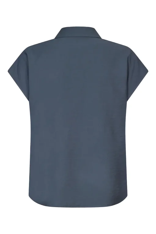 Modström Jeans & Casuals|Blouses^Dames blouse korte mouw blauw