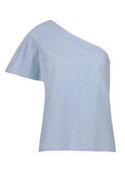 By Bar Jeans & Casuals|Blouses^Dames blouse korte mouw blauw