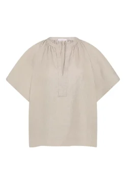 By Bar Jeans & Casuals|Blouses^Dames blouse korte mouw bruin