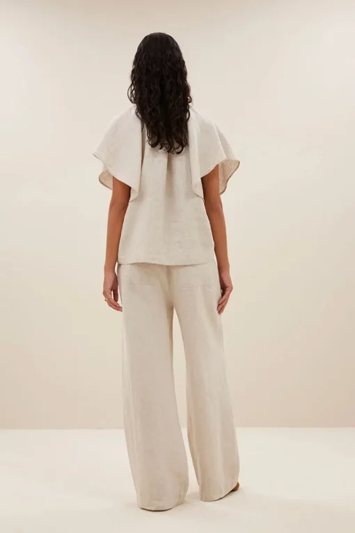 By Bar Jeans & Casuals|Blouses^Dames blouse korte mouw bruin