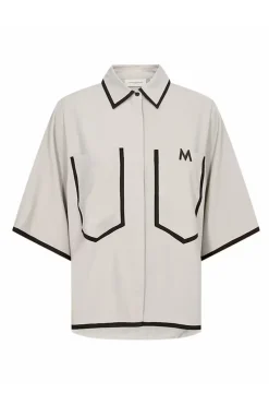 COPENHAGEN MUSE Modern Classics|Blouses^Dames blouse korte mouw bruin