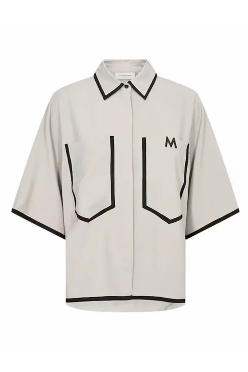 COPENHAGEN MUSE Modern Classics|Blouses^Dames blouse korte mouw bruin