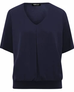 Frank Walder Modern Classics|Blouses^Dames blouse korte mouw blauw