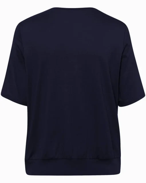 Frank Walder Modern Classics|Blouses^Dames blouse korte mouw blauw