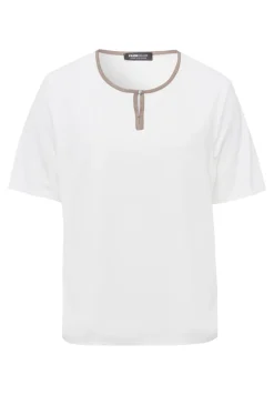 Frank Walder Modern Classics|Blouses^Dames blouse korte mouw bruin