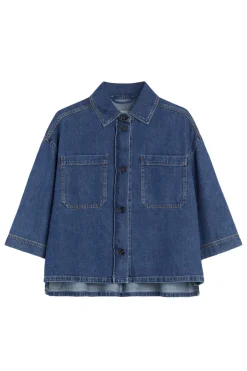 Max Mara Weekend Modern Classics|Blouses^Dames blouse korte mouw blauw