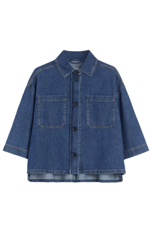 Max Mara Weekend Modern Classics|Blouses^Dames blouse korte mouw blauw