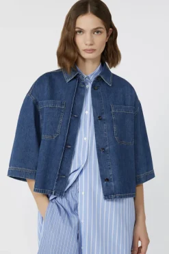 Max Mara Weekend Modern Classics|Blouses^Dames blouse korte mouw blauw