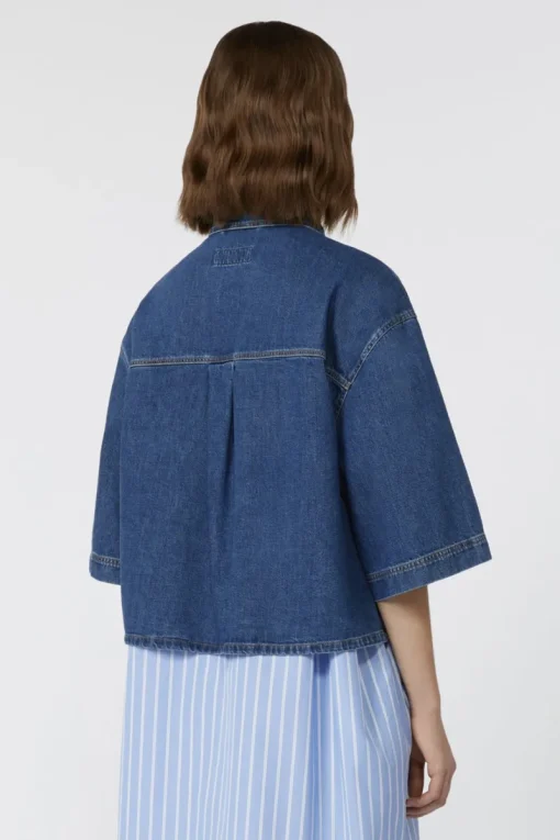 Max Mara Weekend Modern Classics|Blouses^Dames blouse korte mouw blauw