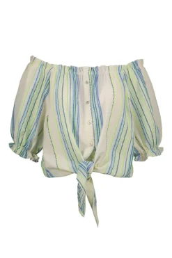 Amélie & Amélie Blouses^Dames blouse korte mouw bruin