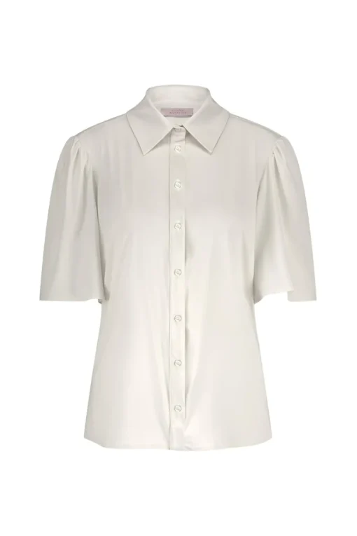Studio Anneloes Jeans & Casuals|Blouses^Dames blouse korte mouw ecru