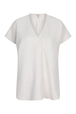 Esqualo Jeans & Casuals|Blouses^Dames blouse korte mouw ecru