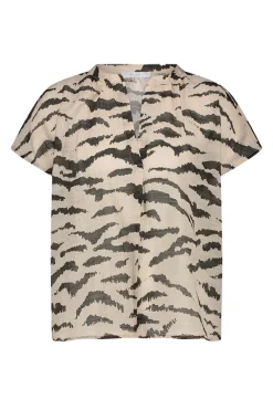 By Bar Jeans & Casuals|Blouses^Dames blouse korte mouw ecru