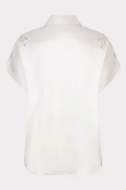 Esqualo Jeans & Casuals|Blouses^Dames blouse korte mouw ecru