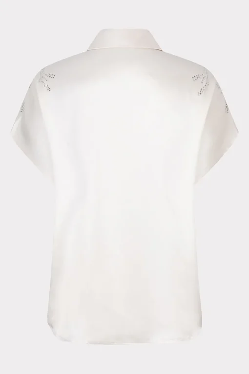 Esqualo Jeans & Casuals|Blouses^Dames blouse korte mouw ecru