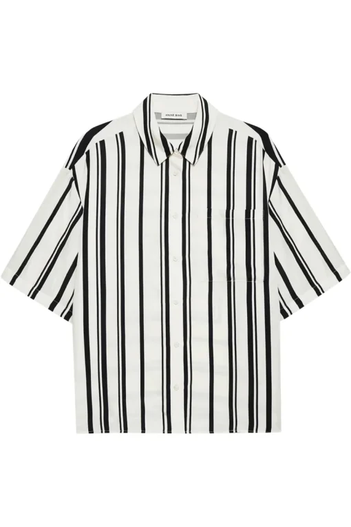 Anine Bing Designer|Blouses^Dames blouse korte mouw ecru