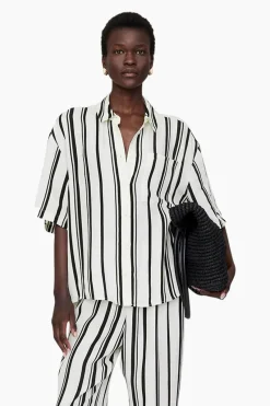 Anine Bing Designer|Blouses^Dames blouse korte mouw ecru
