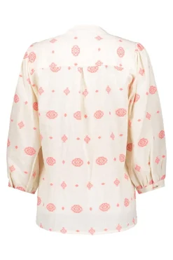Geisha Jeans & Casuals|Blouses^Dames blouse korte mouw grijs