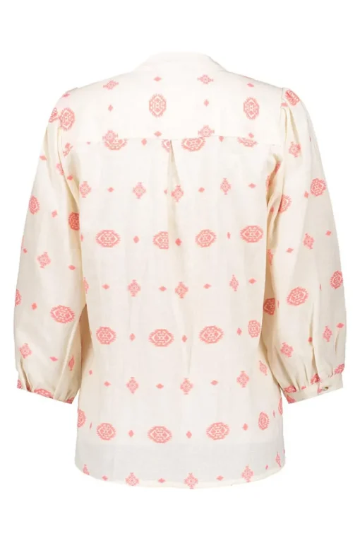 Geisha Jeans & Casuals|Blouses^Dames blouse korte mouw grijs