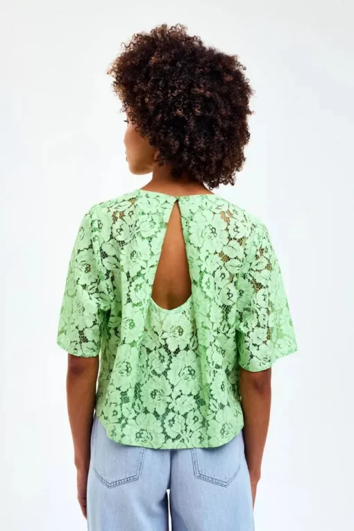 CKS Jeans & Casuals|Blouses^Dames blouse korte mouw groen