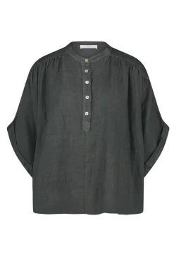 By Bar Jeans & Casuals|Blouses^Dames blouse korte mouw grijs