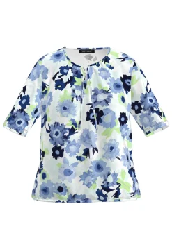 Frank Walder Outlet^Dames blouse korte mouw groen