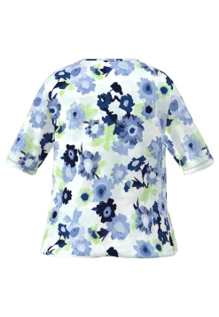 Frank Walder Outlet^Dames blouse korte mouw groen