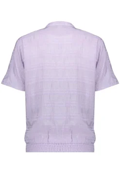 Geisha Jeans & Casuals|Blouses^Dames blouse korte mouw paars