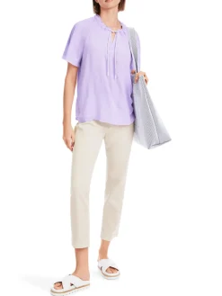 Marc Cain Modern Classics|Blouses^Dames blouse korte mouw paars