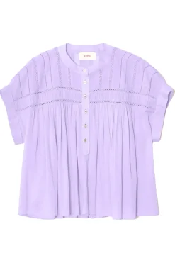 Xirena Designer|Blouses^Dames blouse korte mouw paars