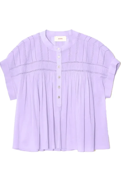 Xirena Designer|Blouses^Dames blouse korte mouw paars