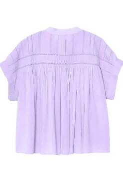Xirena Designer|Blouses^Dames blouse korte mouw paars