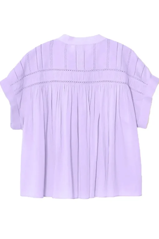 Xirena Designer|Blouses^Dames blouse korte mouw paars